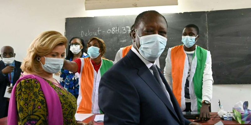 Ivory Coast President re-elected to contested third term