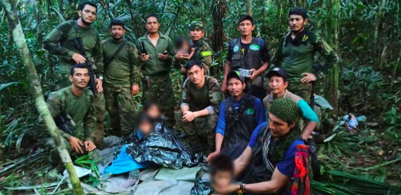 Four children who survived plane crash in Colombian Amazon found alive after 40 days